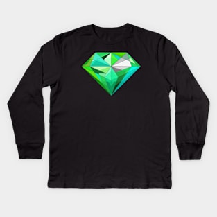 pretty emerald diamond Kids Long Sleeve T-Shirt